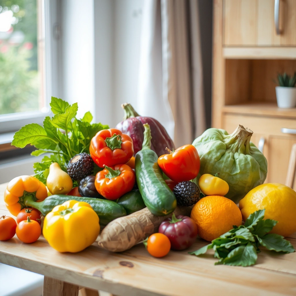 Frische Zutaten für eine gesunde Ernährung
